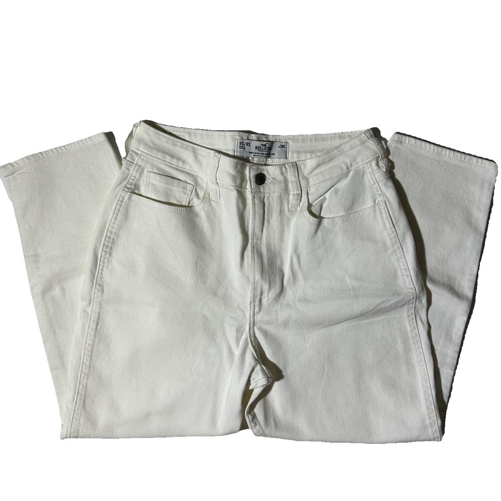 Hollister white curvy ultra high rise mom jean